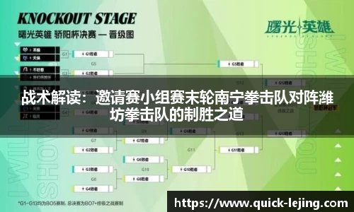 战术解读：邀请赛小组赛末轮南宁拳击队对阵潍坊拳击队的制胜之道